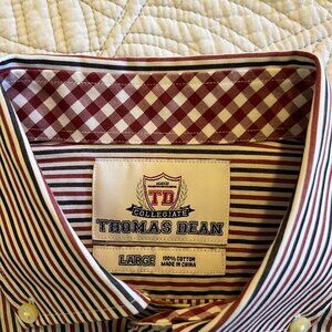 THOMAS DEAN COLLEGIATE FSU SZ LARGE LS COTTON SHIRT